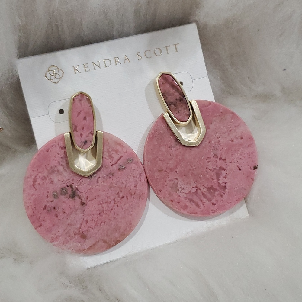 Kendra Scott Didi Earrings in Pink Rhodonite